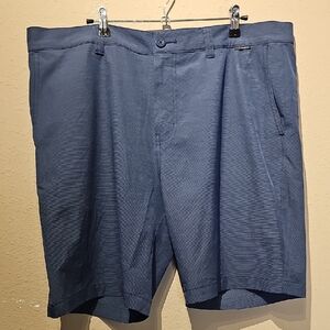 Travis Mathew Navy Flat Front Golf Shorts Size 38